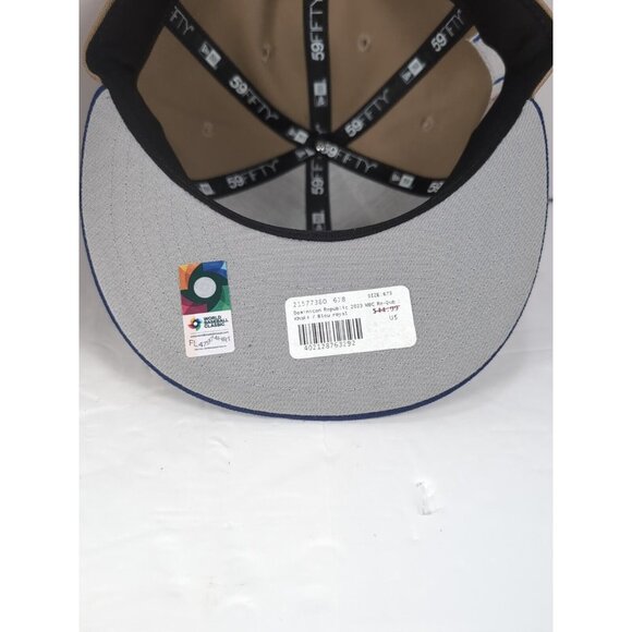 New Era Dominican Republic WBC 59Fifty Fitted Hat Khaki 2-Tone Size 7 1/8 - Picture 7 of 7